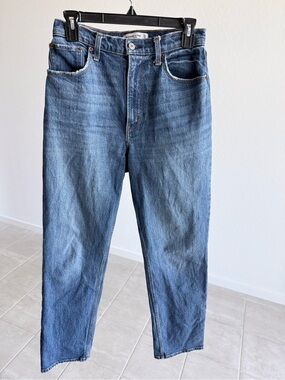 Abercrombie & Fitch Women's Straight Leg Blue Jeans - Size 27